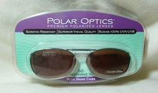 Polar Optics Premium Polarized Clip-On Lenses with Hard Case 50 Rectangle 10 NEW