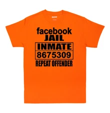 Facebook Jail Inmate Repeat Offender T-Shirt