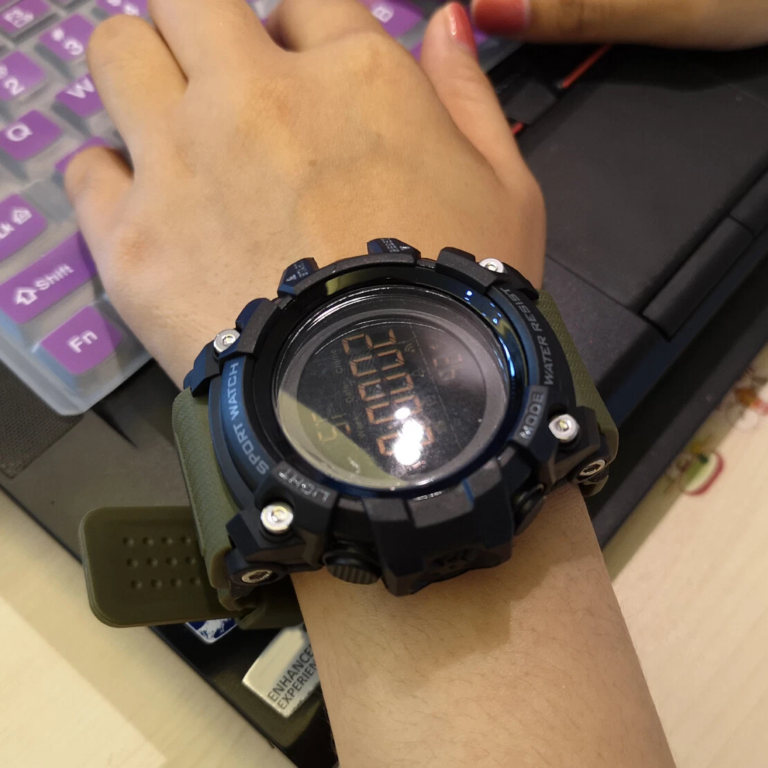 Digital watch 24 hour mode hotsell