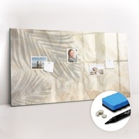 Magnettafel KüChe BüRo Mit Marker Schwamm Magneten Palmenschatten Sand 120X60 Cm