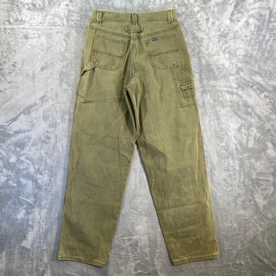 Vintage Lee Riveted Carpenter Pants Women’s Size 12L Green Cotton - Image 2 of 4