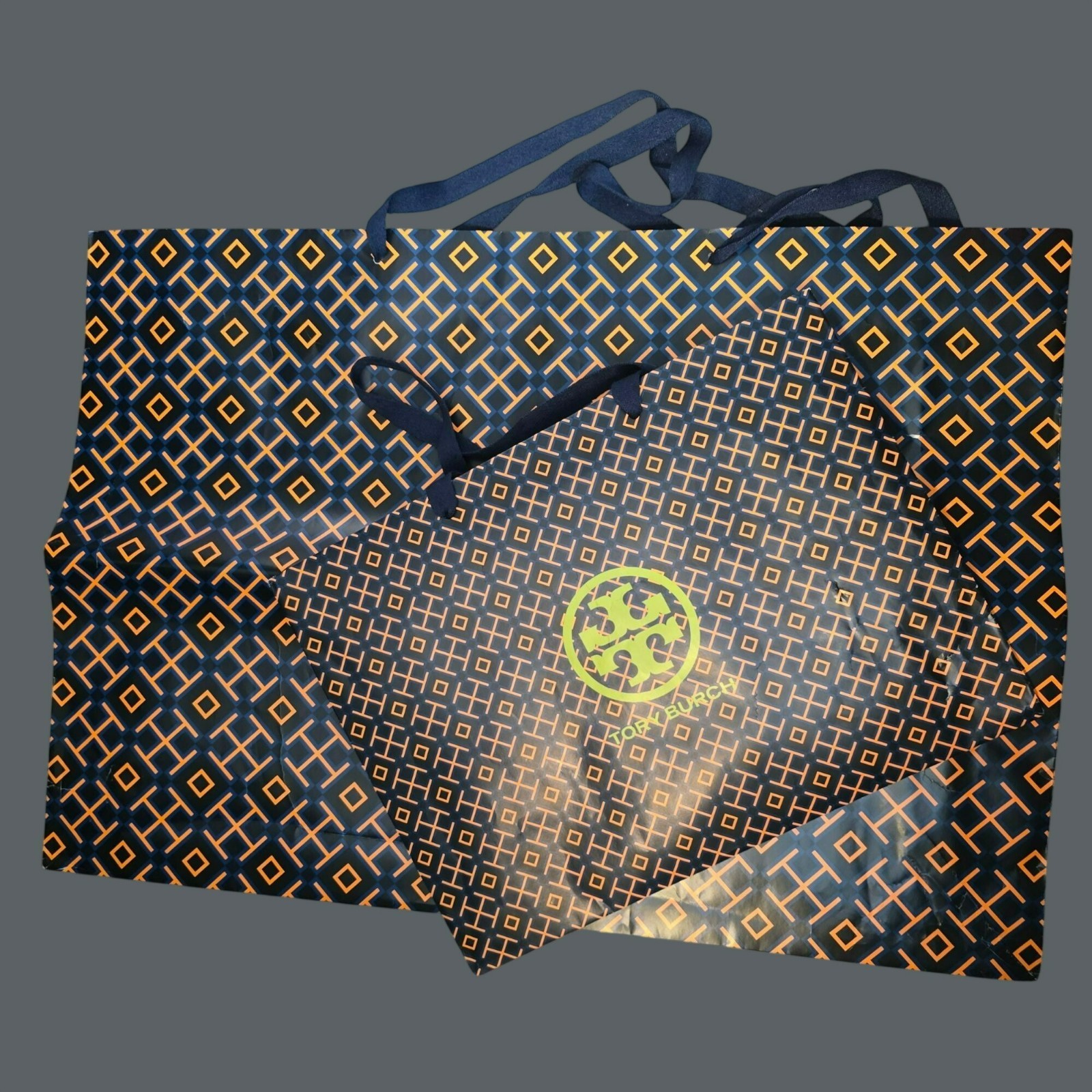 Tory Burch Totes Designer Geometric Print Shopping Gift Bags Set VR2108 thumbnail 4