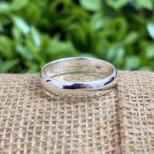 Thin Minimalist High Polished Simple Plain Silver Ring Band / Stackab All Size