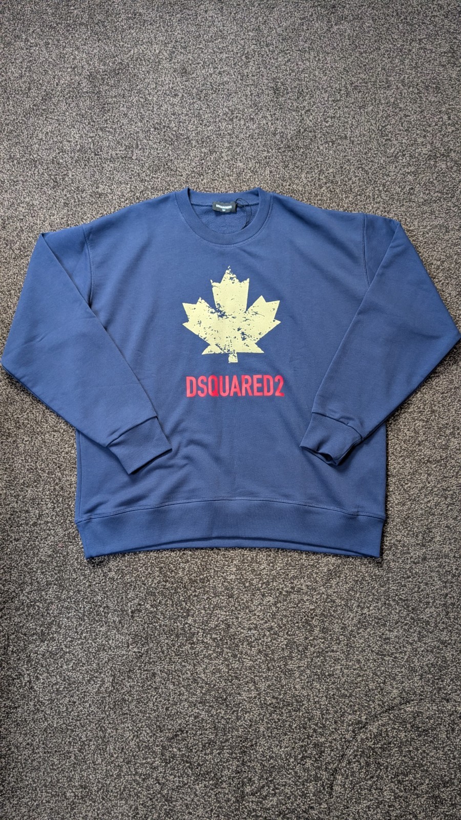 Dsquared2 Blue Graphic Logo Crew Neck Pullover Jumper Brand New  RRP-189