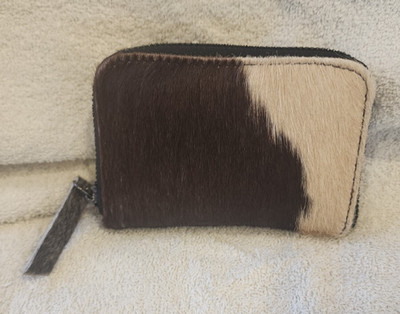 Furmoo Genuine Cow Hide Mini Zip Wallet NZ Made