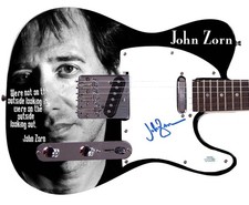 John Zorn Signed Custom Graphics Photo Guitar ACOA