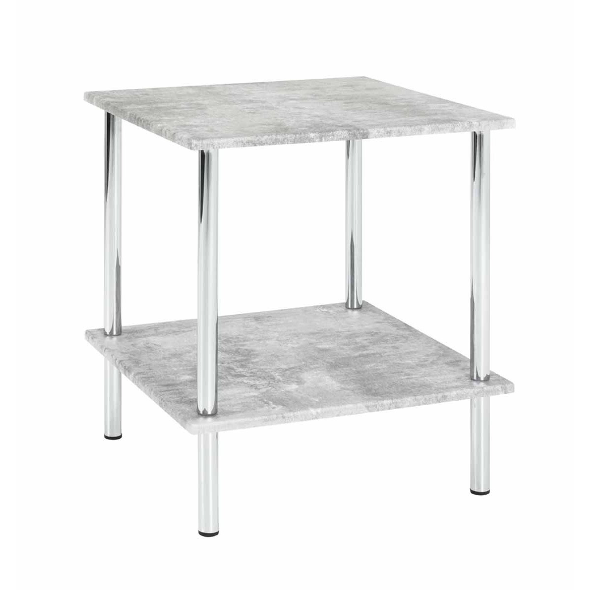 Table d'appoint effet béton gris 45cm Miguel pour salon moderne