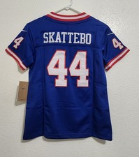 YOUTH NEW YORK GIANTS Cam Skattebo 44 Stitched Jersey Size Small 8 NWT