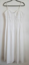 Zara White Spaghetti Strap Maxi Dress USA L