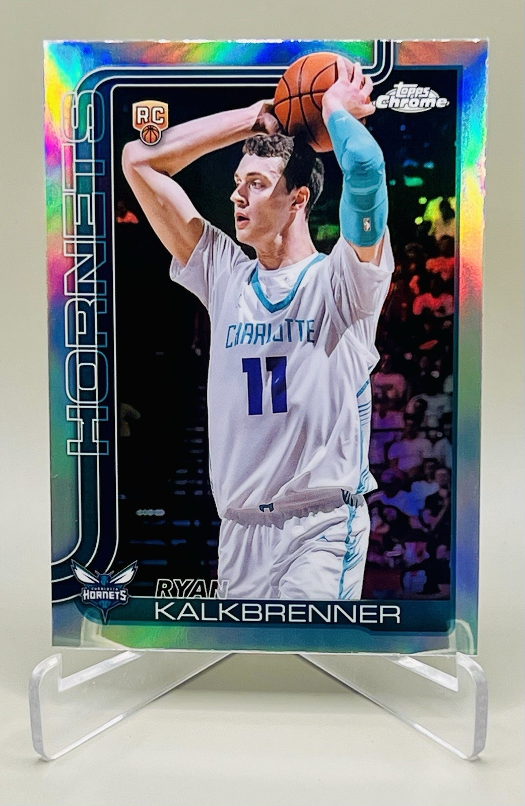 2025-26 Topps Chrome RYAN KALKBRENNER RC #284 REFRACTOR Charlotte Hornets