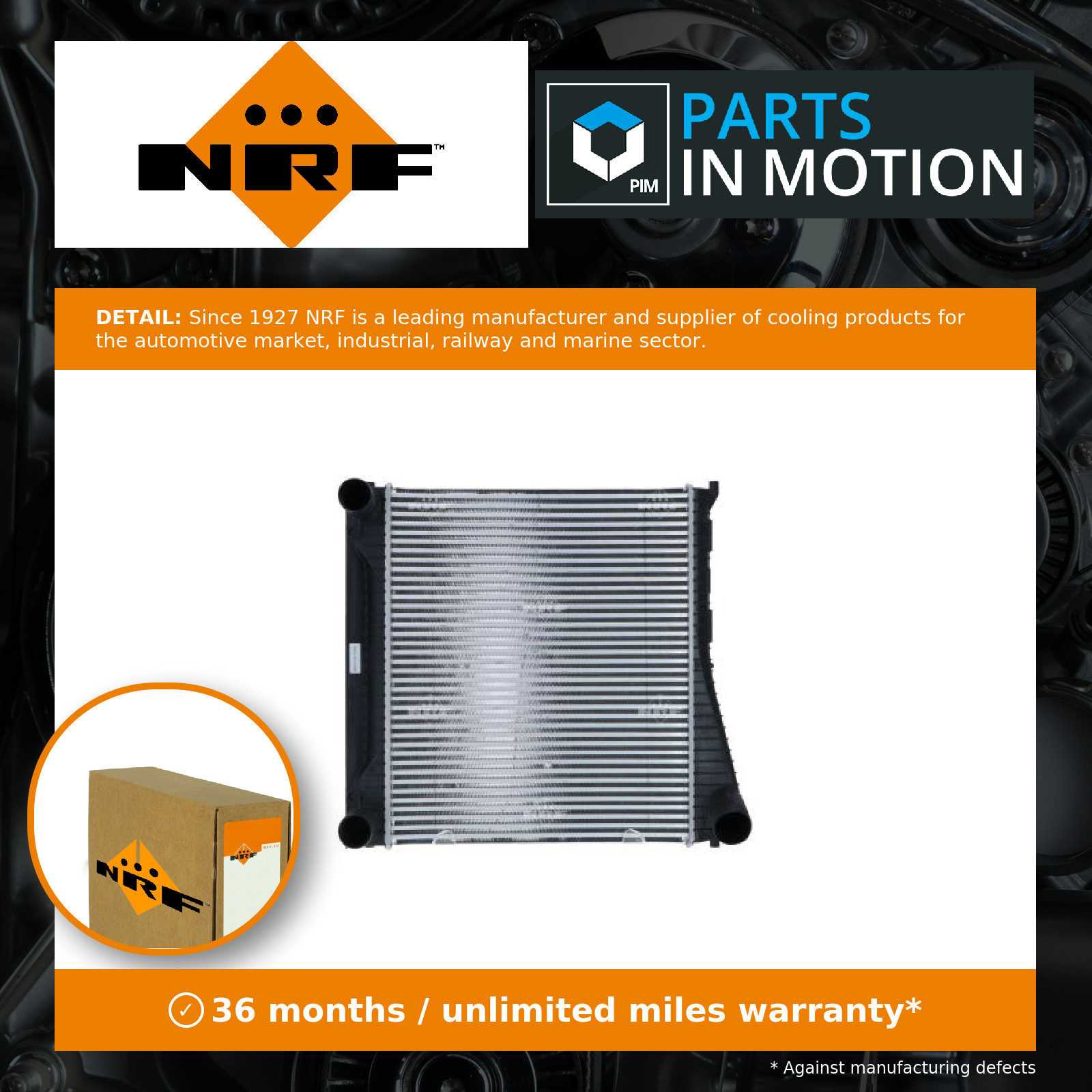 Intercooler 30913 NRF LR015603 Genuine Top Quality Guaranteed New