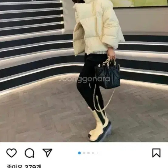 Chicks Label Padding Jacket Ivory Short Puffer Co… - image 1