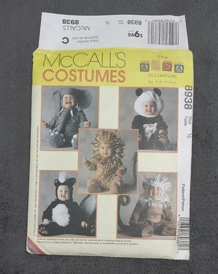 VTG -McCall's Costume Pattern #8938-Tom Arma-Baby Animals - Size C - ½ - UNCUT