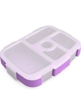   Kids Prints Tray with Transparent Cover - Reusable, Bpa-Free, 5-Compartment Me