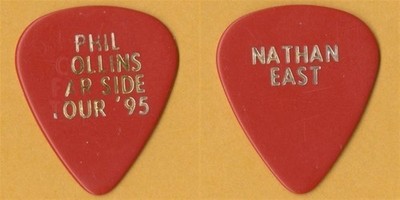Phil Collins 1995 Far Side concert tour Nathan East (Eric Clapton) Guitar Pick