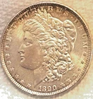 1890 P Morgan Lots of luster close to being BU very nice free ship Sigma test++