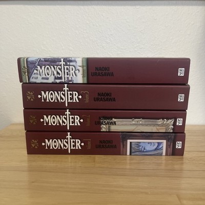 Monster: The Perfect Edition Manga 1-4 English Naoki Urasawa Good