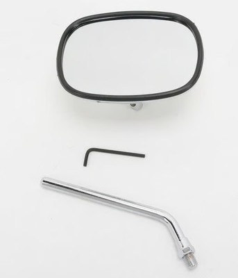 Emgo Universal Rectangular Mirror - Stamped Steel - Harley Type Motorcycle