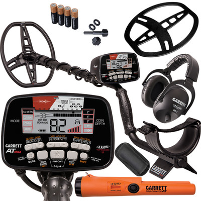 Garrett AT Max Metal Detector Waterproof with Z-Lynk Headphone + Pinpointer
