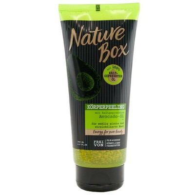 Nature Box KÖRPERPEELING 1 x 200ml mit Avocado Öl -vegan, frei von Parabenen