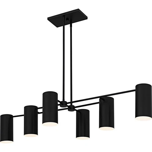 Matte Black  Linear Chandelier from the Foreland Collection - Picture 4 of 7