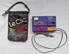 Le Clic Vintage Disc Camera - Purple - 1980s With Case and Straps - Untested