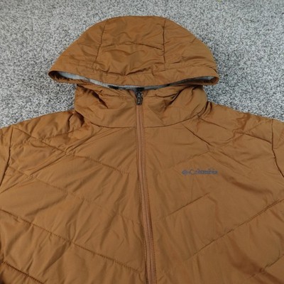 Columbia Jacket Womens 3X Brown Omni Heat Insulated Windbreaker Parka Coat Warm