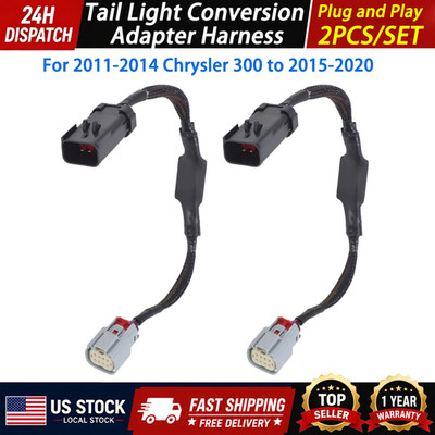 For 2011-2014 Chrysler 300 to 2015-20 Tail Light Conversion Adapter Harness PNP