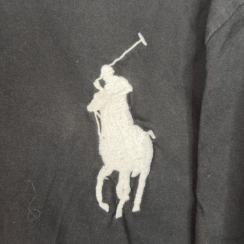 Polo Ralph Lauren Sudadera con Capucha Manga Larga Negra M Big Pony Bandera Logo 1967 Estilo Y2K - Imagen 5 de 13