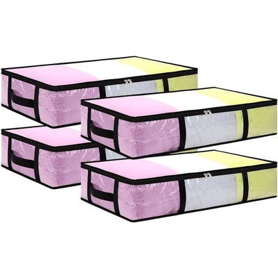 Unterbett Aufbewahrungsbox 4x60L  faltbar transparent