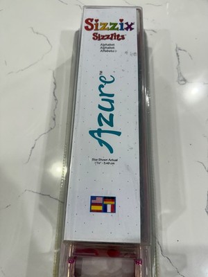 Sizzix Sizzlits Azure Alphabet Font Number & Symbols Die Set w/ Storage case