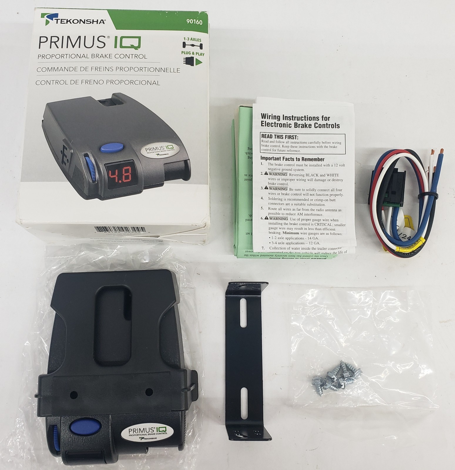 Tekonsha Primus IQ 90160 Electronic Proportional Trailer Brake Control 1B4