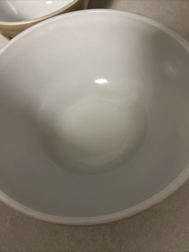 Vintage PYREX HOMESTEAD Nesting Mixing Bowls Set of 3 Tan Blue 401 402 403 - Picture 8 of 8