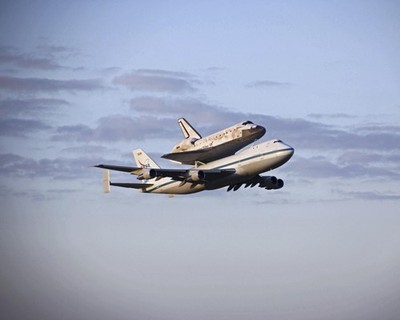 2012 Space Shuttle Discovery Aircraft In Flight - 8x10 Photo On 8.5x11 #2009