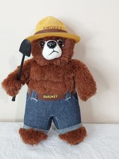 Smokey The Bear Toy Teddy Plush w/shovel. Prevent Forest Fires