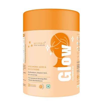 Mypro Sport Nutrition Glow Skin Gummeis, With Vitamin C, Natural Orange 30Gummys