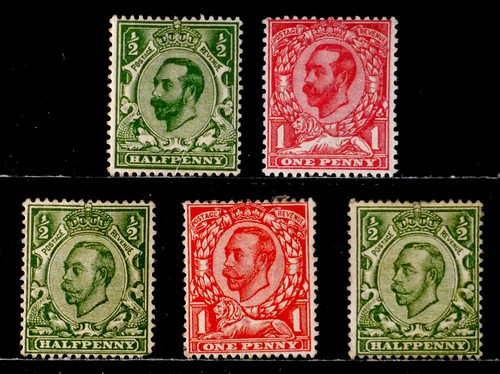 GREAT BRITAIN: 1911 - 12 CLASSIC ERA STAMPS UNUSED SOUND - 第 1/1 張圖片