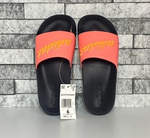 Sandali Adidas Adilette giovanili 6 slide rosa nuovi