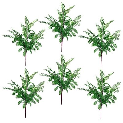 Künstlicher Farn 6er Pack 55cm dunkelgrün Himalaya Jungfernhaar Kunststiel ungetopft.