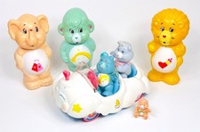 Vintage 1980s Care Bears Lot Cloud Mobile shampoo bottles PVC figures cousins