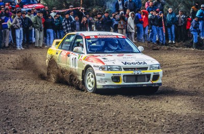 Isolde Holderied Christina Thorner Mitsubishi Lancer Rally Portuga- Old Photo 3