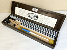 Vintage UNITECH Lettering Set #3 Drafting Calligraphy Pens Nibs Wooden Case