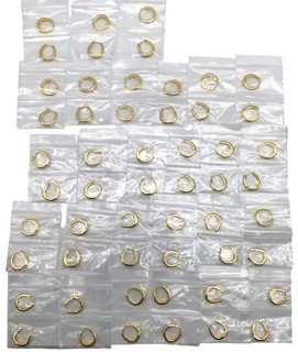 Sterling Silver Hoop Earrings With Cubic Zirconia Accents Set Of 27 Pairs