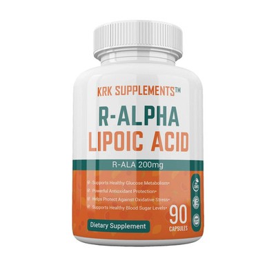 R-ALA Alpha Lipoic Acid 200mg | Glucose Support & Blood Sugar Formula | 5 Pack.
