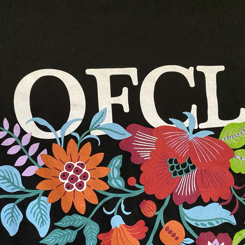 Camiseta Boohoo Mujer OFCL Paris Negra Y Floral Talla 16 Calce Ajustado 100% Algodón Foto 3 de 4