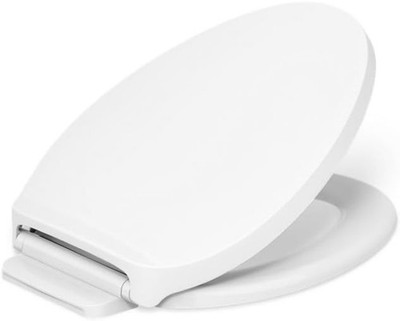 KOHLER K-28004-0 Drift ReadyLatch Quiet Close Elongated Toilet Seat, White, 