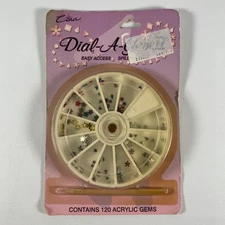 Vintage Cina Dial-a-Gem Nail Art Gem Rhinestones DAG-120 NOS NIP