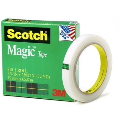 3M - 021200-05904 - SCOTCH MAGIC TAPE 810 3/4 IN X 2592 IN BOXED, Case of 48
