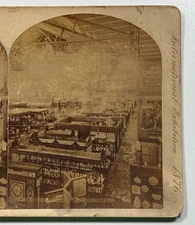 Interior M. B Transfer Gallery Main Building International Exhibition Stereoview