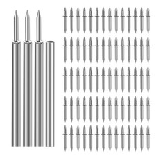 LJYPYXU 400pcs Double Head Skirting Nails with 4 Tools - 1/4-80, Silver